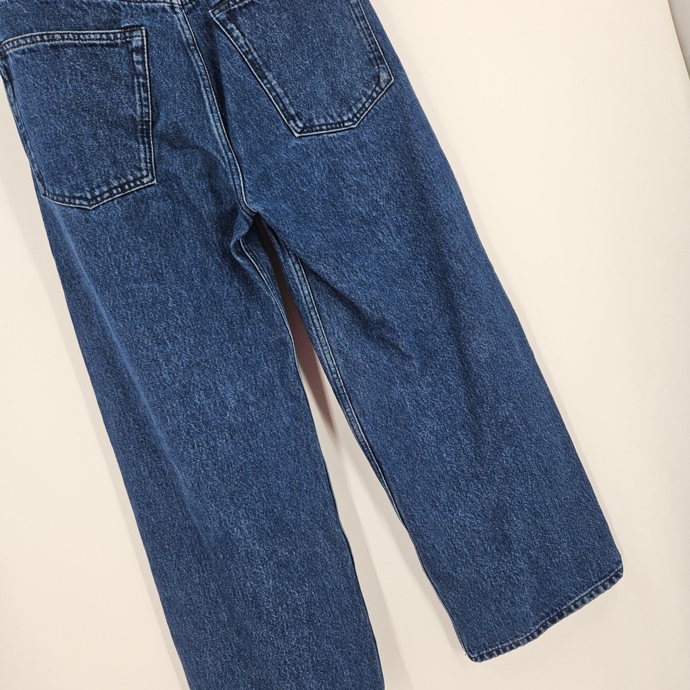 Rag & Bone Andi Wide-leg Jeans Blue Dark Wash High-rise Ankle Baggy Denim Sz 26 - Picture 6 of 9